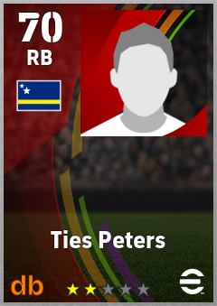 Ties Peters — RB, OVR 70, MAX 70