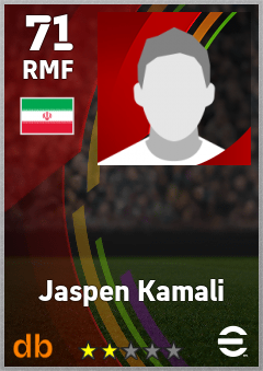 Jaspen Kamali — RMF, OVR 71, MAX 71
