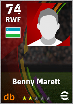 Benny Marett — RWF, OVR 74, MAX 74
