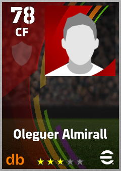 Oleguer Almirall — CF, OVR 78, MAX 78