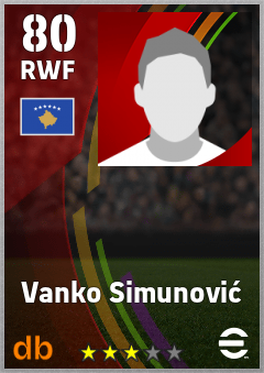 Vanko Simunović — RWF, OVR 80, MAX 80