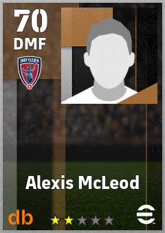 Alexis McLeod — DMF, OVR 70, MAX 70
