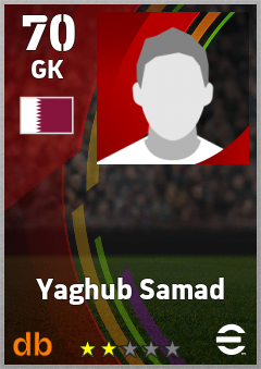 Yaghub Samad — GK, OVR 70, MAX 70