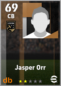 Jasper Orr — CB, OVR 69, MAX 69