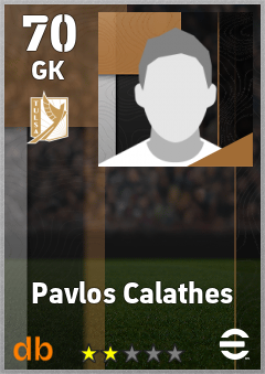 Pavlos Calathes — GK, OVR 70, MAX 70