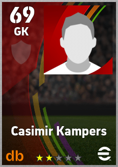 Casimir Kampers — GK, OVR 69, MAX 69