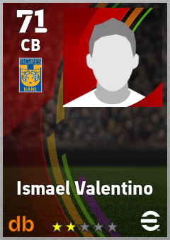 Ismael Valentino — CB, OVR 71, MAX 71