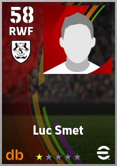 Luc Smet — RWF, OVR 58, MAX 58