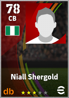 Niall Shergold — CB, OVR 78, MAX 78