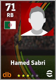 Hamed Sabri — RB, OVR 71, MAX 71