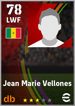 Jean Marie Vellones — LWF, OVR 78, MAX 78