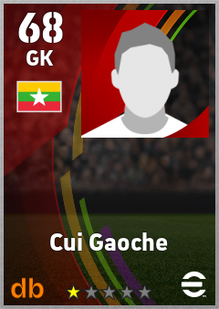 Cui Gaoche — GK, OVR 68, MAX 68