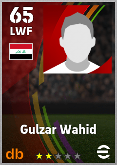 Gulzar Wahid — LWF, OVR 65, MAX 65