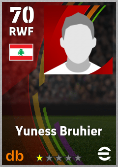 Yuness Bruhier — RWF, OVR 70, MAX 70