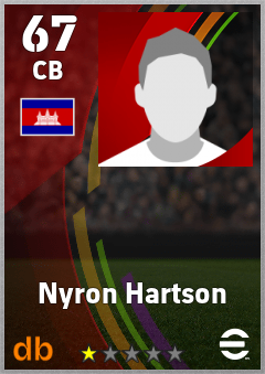 Nyron Hartson — CB, OVR 67, MAX 67