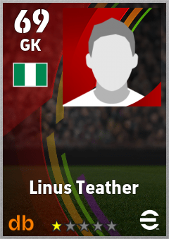 Linus Teather — GK, OVR 69, MAX 69