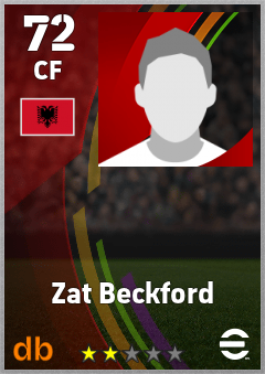 Zat Beckford — CF, OVR 72, MAX 72