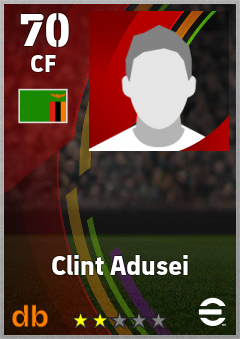 Clint Adusei — CF, OVR 70, MAX 70