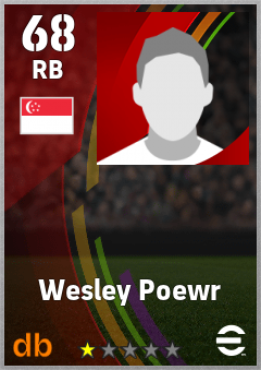 Wesley Poewr — RB, OVR 68, MAX 68