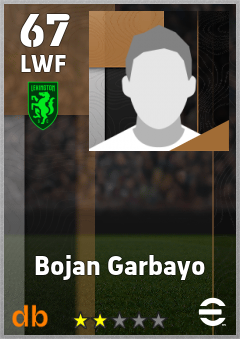 Bojan Garbayo — LWF, OVR 67, MAX 67