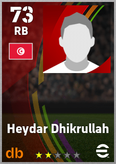 Heydar Dhikrullah — RB, OVR 73, MAX 73