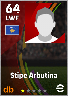 Stipe Arbutina — LWF, OVR 64, MAX 64