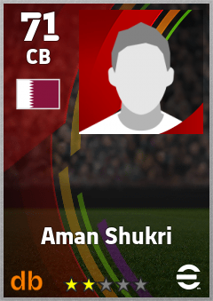 Aman Shukri — CB, OVR 71, MAX 71