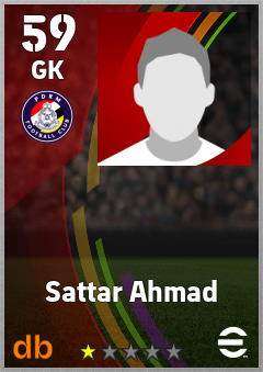 Sattar Ahmad — GK, OVR 59, MAX 59