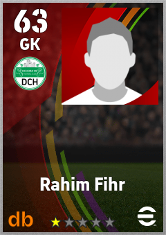 Rahim Fihr — GK, OVR 63, MAX 63