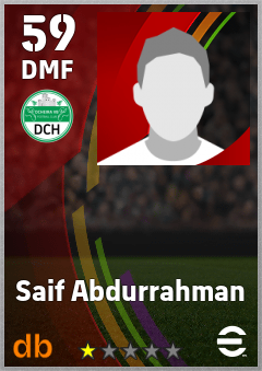 Saif Abdurrahman — DMF, OVR 59, MAX 59