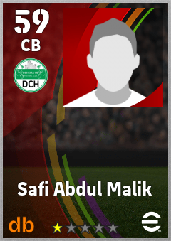 Safi Abdul Malik — CB, OVR 59, MAX 59