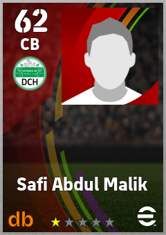 Safi Abdul Malik — CB, OVR 62, MAX 62