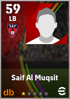 Saif Al Muqsit — LB, OVR 59, MAX 59
