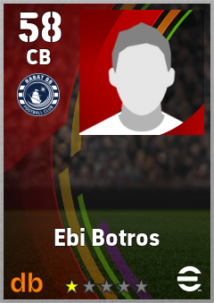 Ebi Botros — CB, OVR 58, MAX 58