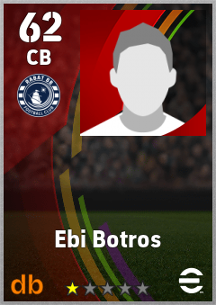 Ebi Botros — CB, OVR 62, MAX 62