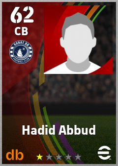 Hadid Abbud — CB, OVR 62, MAX 62