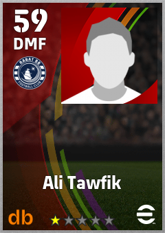 Ali Tawfik — DMF, OVR 59, MAX 59