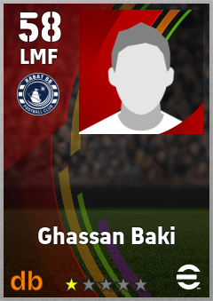 Ghassan Baki — LMF, OVR 58, MAX 58