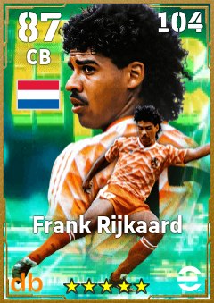 Frank Rijkaard — CB, OVR 87, MAX 104