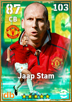 Jaap Stam — CB, OVR 87, MAX 90