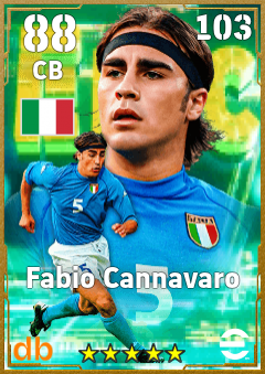 Fabio Cannavaro — CB, OVR 88, MAX 103