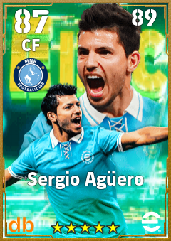 KUN AGÜERO — CF, OVR 87, MAX 89