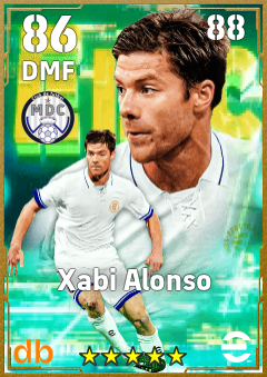 Xabi Alonso — DMF, OVR 86, MAX 88