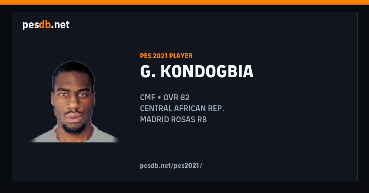 G. KONDOGBIA | PES 2021 Player Stats | pesdb.net