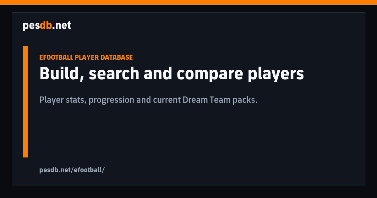 eFootball 6.0.0 — New Players | pesdb.net